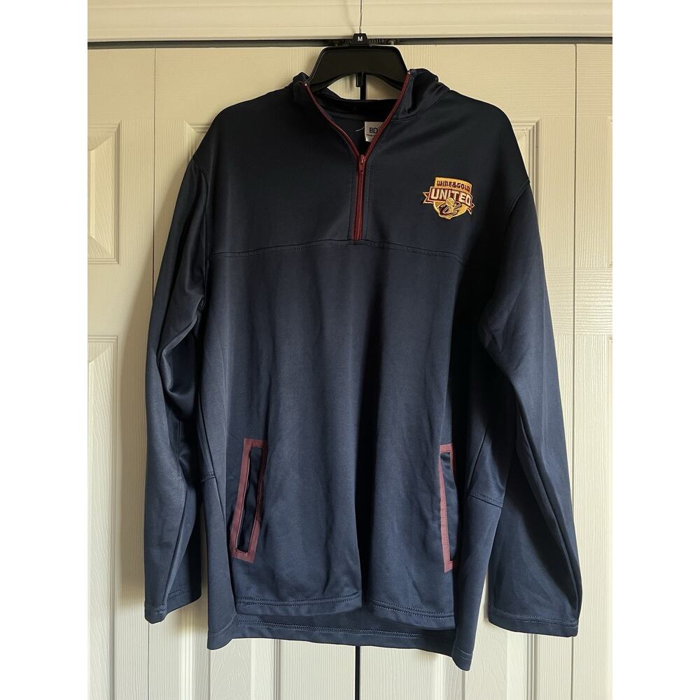 Cleveland Cavaliers Wine & Gold NBA 3/4 Zip Crewneck Navy Quarter Zip Size Large